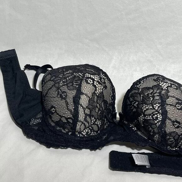 Mamia Underwire Bra 38C Ivory Floral Lace over Molded Cups BR4244PL2 - Picture 3 of 7